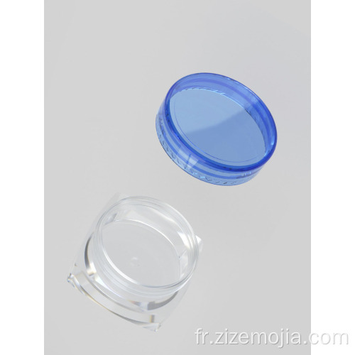 PS Petit pot en plastique de forme carrée transparente